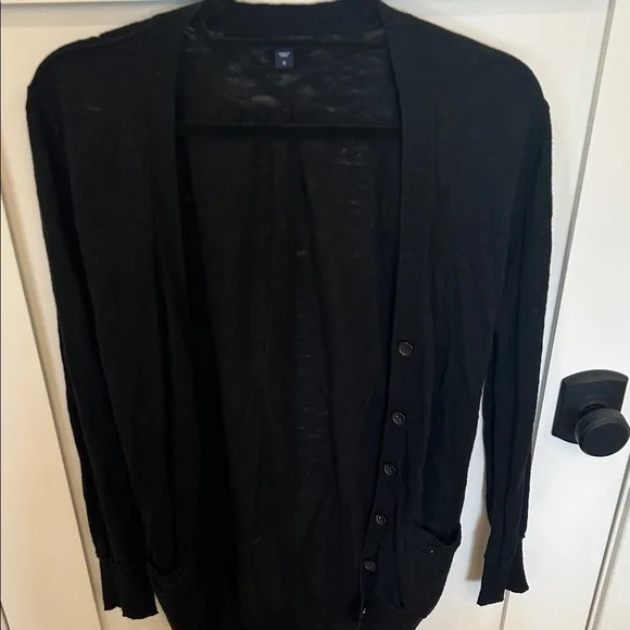 GAP | Black Button-Up Cardigan (Small) - Picture 2 of 3
